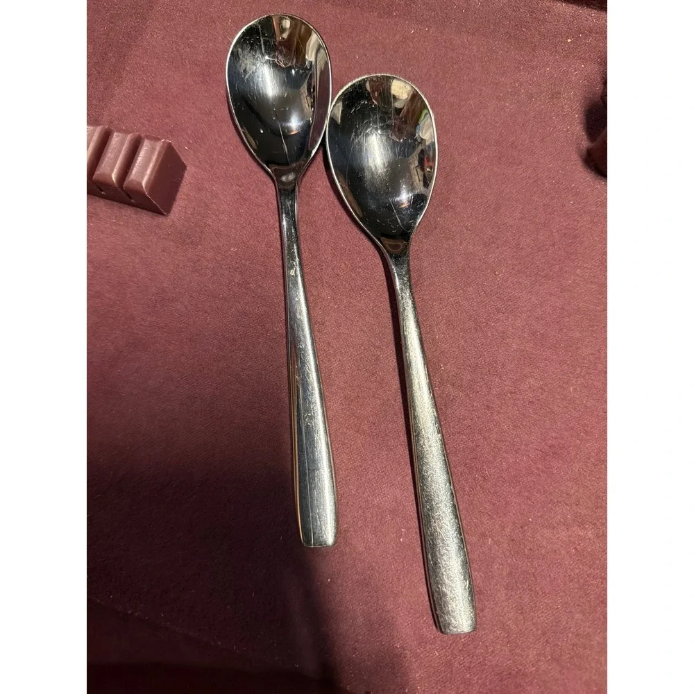 Mikasa Delano 18/10 Stainless Steel Flatware 8 ‎ Piece Set Knives Forks Spoons